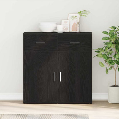 Skänk Svart Ek med låda 78 x 38 x 80 cm