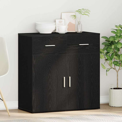 Skänk Svart Ek med låda 78 x 38 x 80 cm