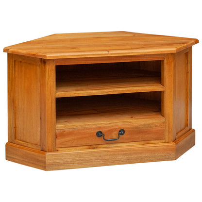 TV-Möbel Trä HörnTVSkåp Naturfärg 79 x 40 x 46 cm Massivt mahognyträ