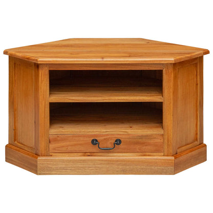 TV-Möbel Trä HörnTVSkåp Naturfärg 79 x 40 x 46 cm Massivt mahognyträ