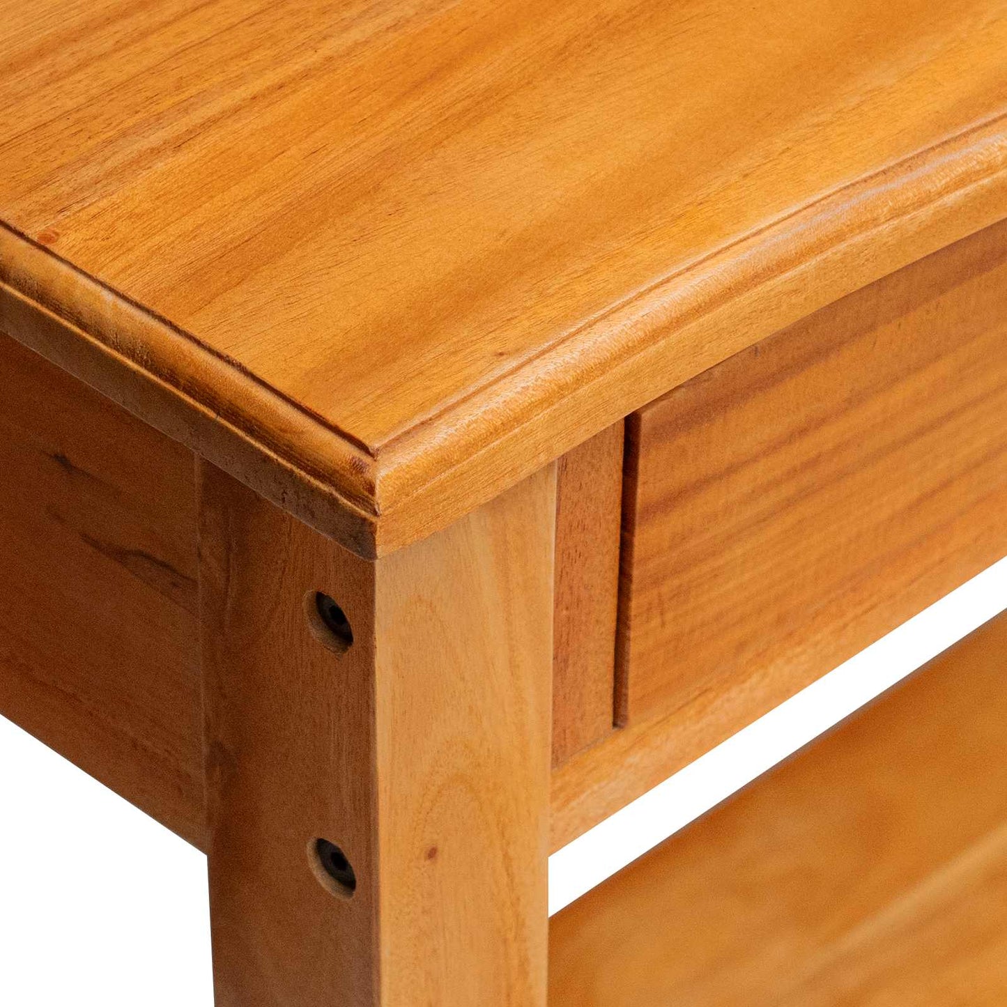 Avlastningsbord Konsollbord Trä Naturfärg 115 x 32 x 76 cm Massivt mahognyträ