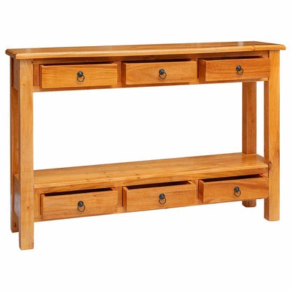 Avlastningsbord Konsollbord Trä Naturfärg 115 x 32 x 76 cm Massivt mahognyträ