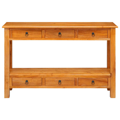 Avlastningsbord Konsollbord Trä Naturfärg 115 x 32 x 76 cm Massivt mahognyträ