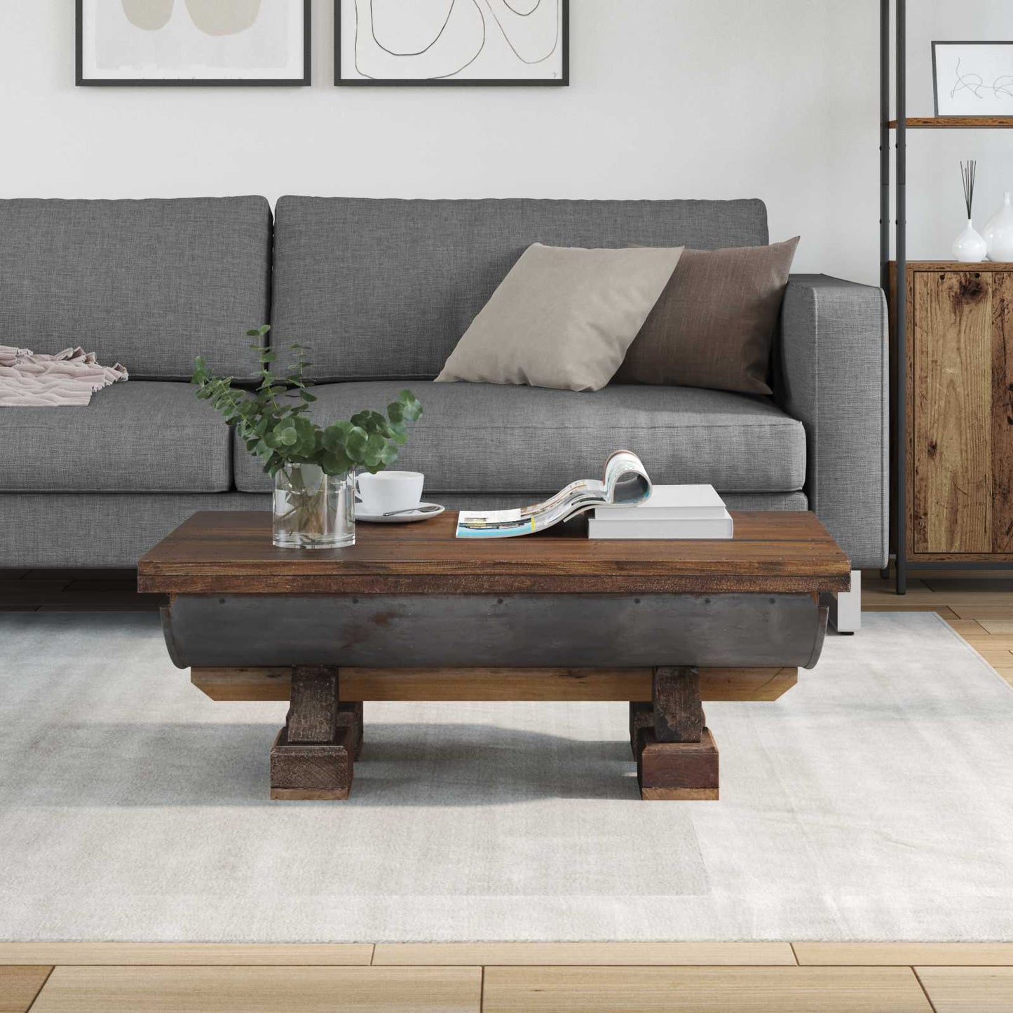 Soffbord Trä Naturfärg 90 x 50 x 35 cm trä