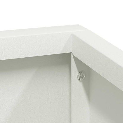 Utomhus Blomkruka Metall Vit 60 x 60 x 50 cm Kallvalsat stål