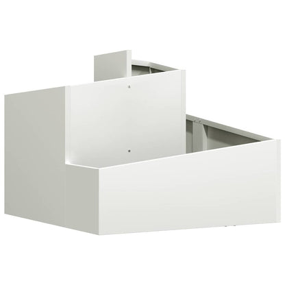 Utomhus Blomkruka Metall Vit 60 x 60 x 50 cm Kallvalsat stål
