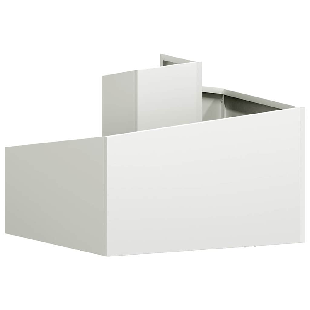 Utomhus Blomkruka Metall Vit 60 x 60 x 50 cm Kallvalsat stål