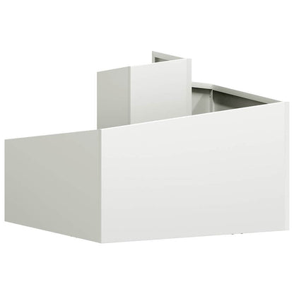 Utomhus Blomkruka Metall Vit 60 x 60 x 50 cm Kallvalsat stål
