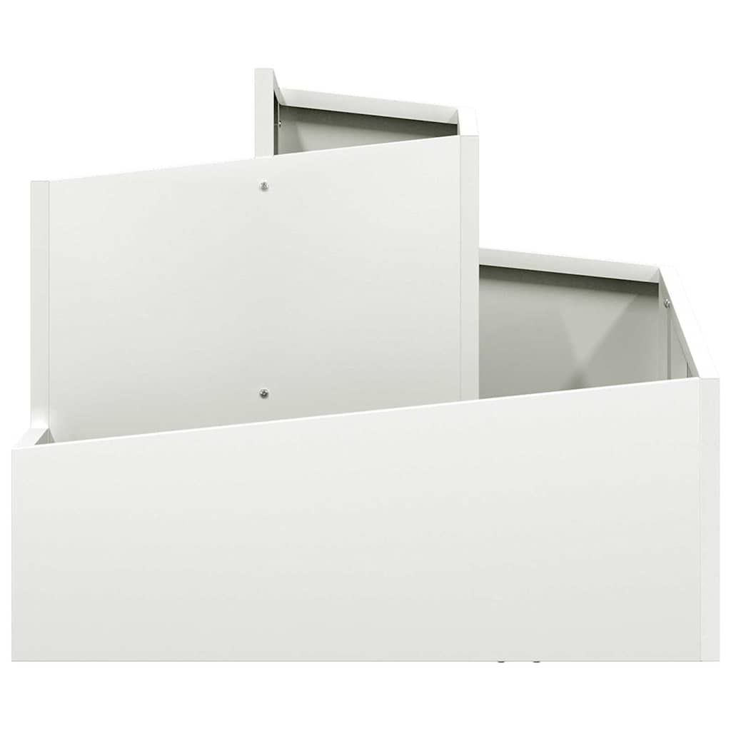 Utomhus Blomkruka Metall Vit 60 x 60 x 50 cm Kallvalsat stål
