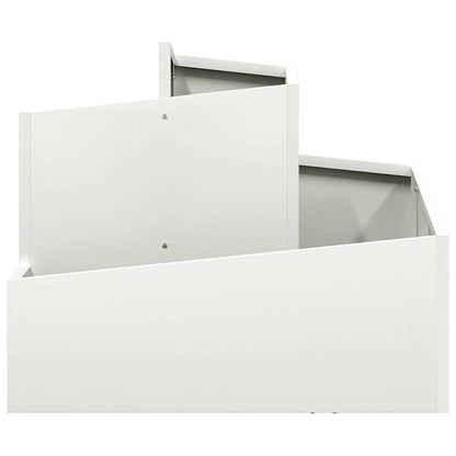 Utomhus Blomkruka Metall Vit 60 x 60 x 50 cm Kallvalsat stål