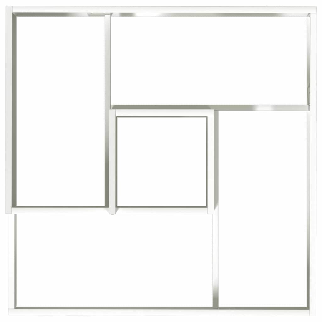 Utomhus Blomkruka Metall Vit 60 x 60 x 50 cm Kallvalsat stål
