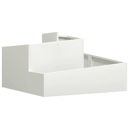 Utomhus Blomkruka Metall Vit 80 x 80 x 50 cm Kallvalsat stål