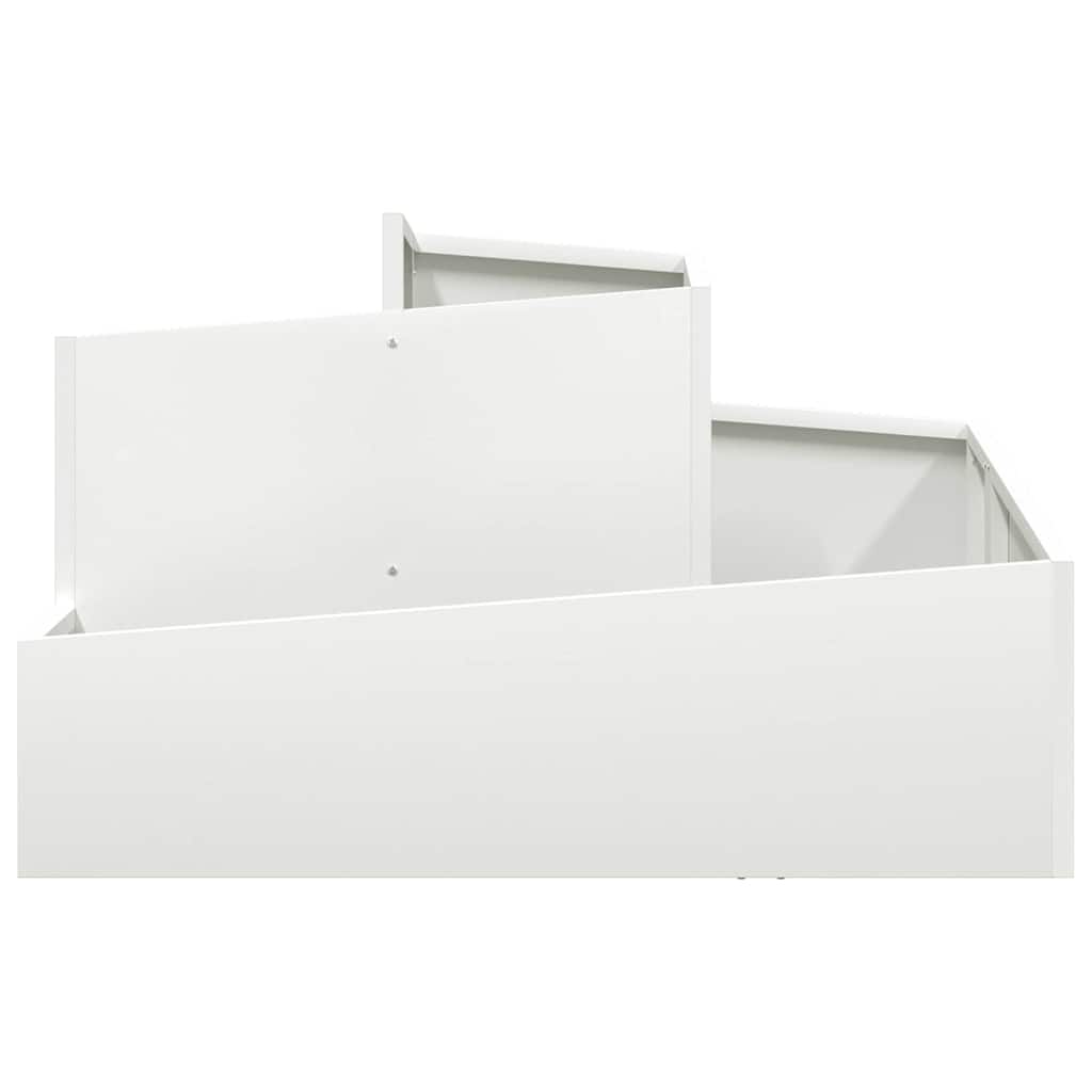 Utomhus Blomkruka Metall Vit 80 x 80 x 50 cm Kallvalsat stål