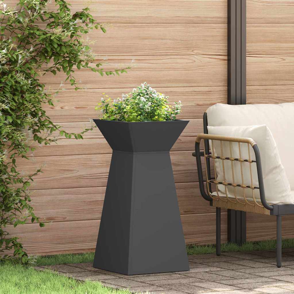 Utomhus Blomkruka Metall Pelarkrukor 2 pcs Svart 35 x 35 x 73 cm