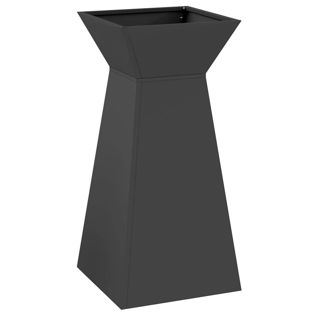 Utomhus Blomkruka Metall Pelarkrukor 2 pcs Svart 35 x 35 x 73 cm