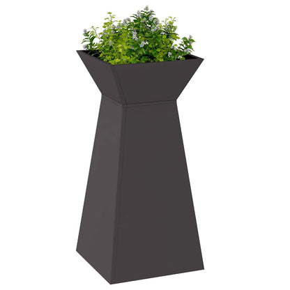 Utomhus Blomkruka Metall Pelarkrukor 2 pcs Svart 35 x 35 x 73 cm