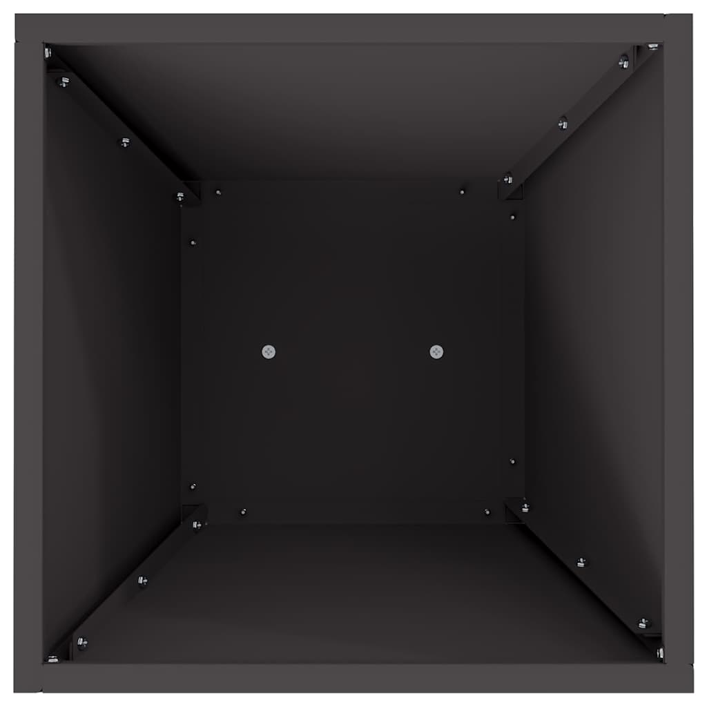 Utomhus Blomkruka Metall Pelarkrukor 2 pcs Svart 35 x 35 x 73 cm