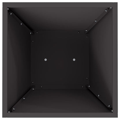 Utomhus Blomkruka Metall Pelarkrukor 2 pcs Svart 35 x 35 x 73 cm