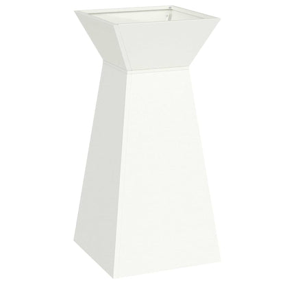 Utomhus Blomkruka Metall Pelarkrukor 2 pcs Vit 35 x 35 x 73 cm