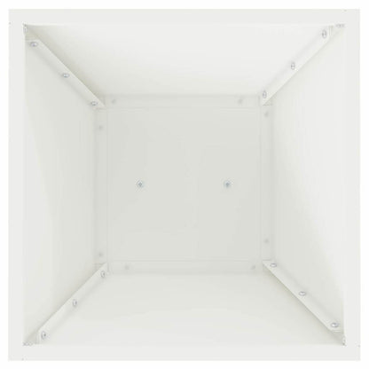 Utomhus Blomkruka Metall Pelarkrukor 2 pcs Vit 35 x 35 x 73 cm