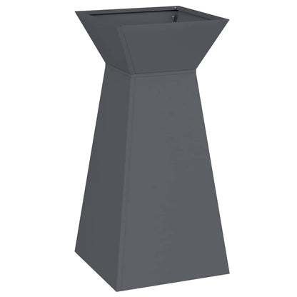 Utomhus Blomkruka Metall Pelarkrukor 2 pcs Antracit 35 x 35 x 73 cm