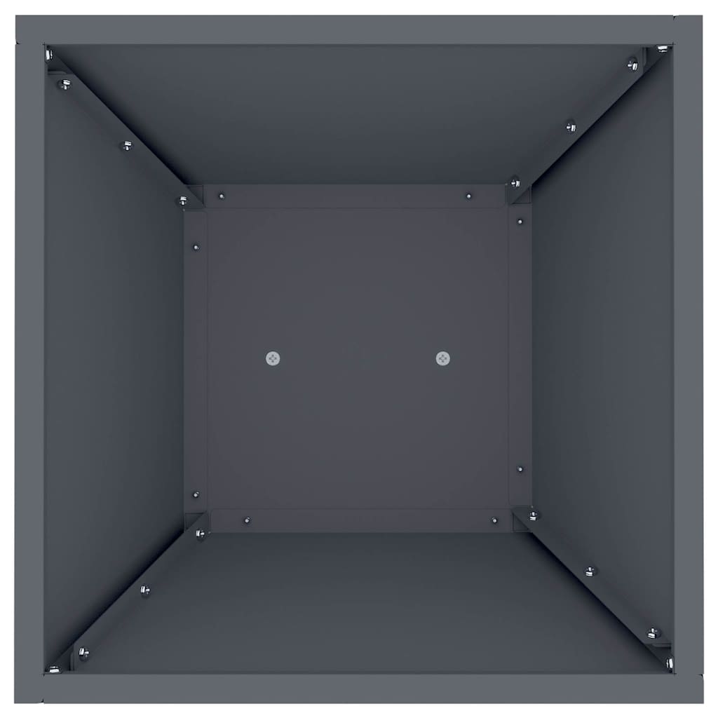 Utomhus Blomkruka Metall Pelarkrukor 2 pcs Antracit 35 x 35 x 73 cm