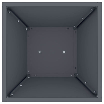 Utomhus Blomkruka Metall Pelarkrukor 2 pcs Antracit 35 x 35 x 73 cm