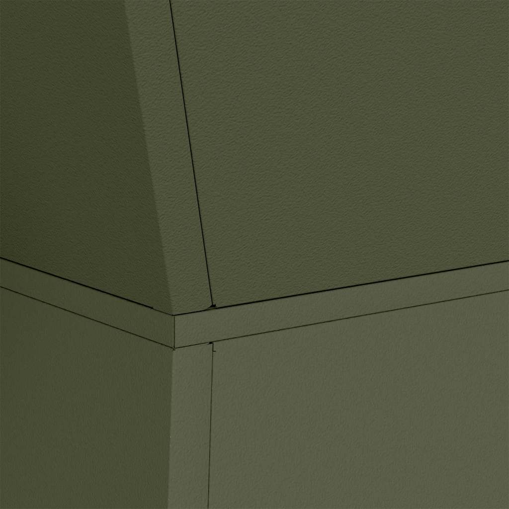 Utomhus Blomkruka Metall Pelarkrukor 2 pcs Olivgrön 35 x 35 x 73 cm