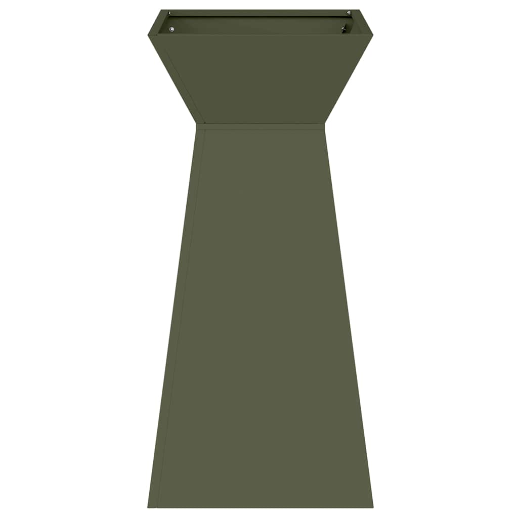 Utomhus Blomkruka Metall Pelarkrukor 2 pcs Olivgrön 35 x 35 x 73 cm