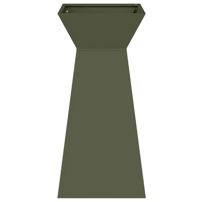 Utomhus Blomkruka Metall Pelarkrukor 2 pcs Olivgrön 35 x 35 x 73 cm