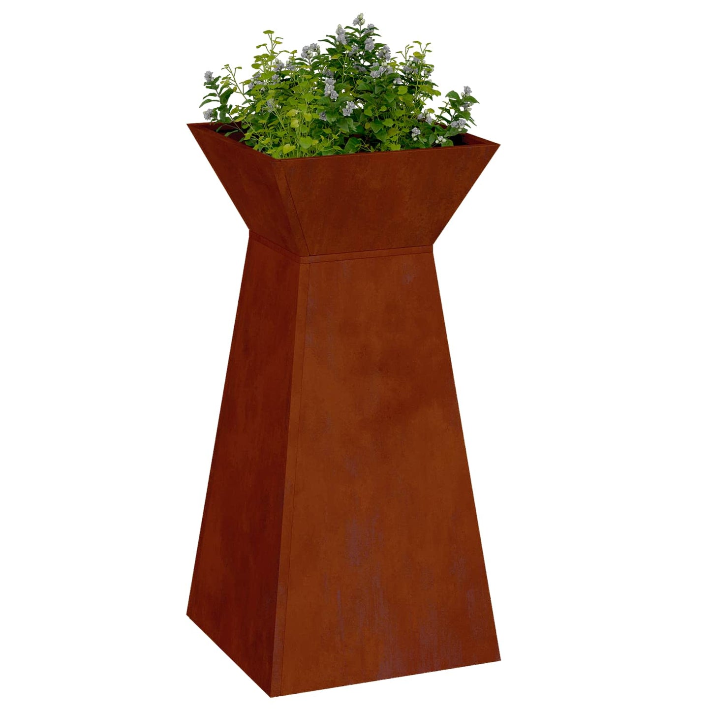 Utomhus Blomkruka Metall Pelarkrukor 2 pcs Silver 35 x 35 x 73 cm