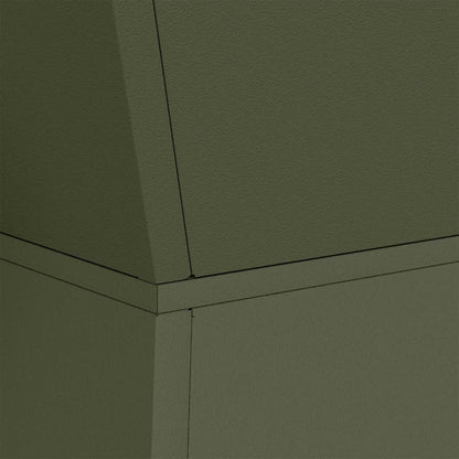 Utomhus Blomkruka Metall Pelarkrukor 2 pcs Olivgrön 40 x 40 x 100 cm