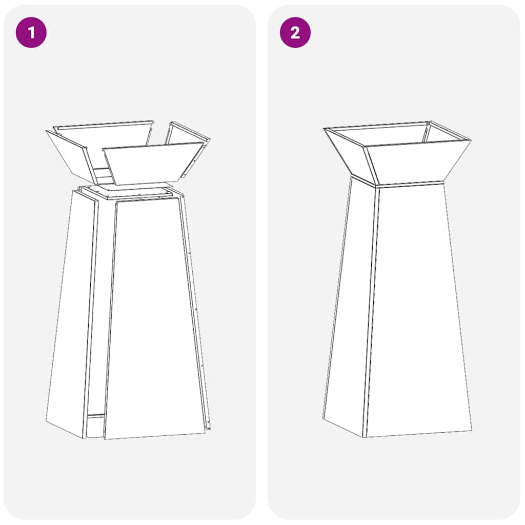 Utomhus Blomkruka Metall Pelarkrukor 2 pcs Olivgrön 40 x 40 x 100 cm