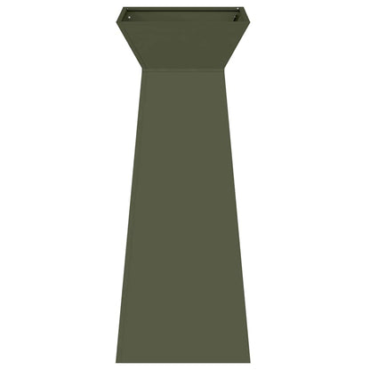 Utomhus Blomkruka Metall Pelarkrukor 2 pcs Olivgrön 40 x 40 x 100 cm