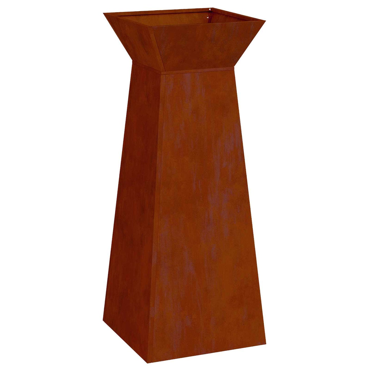 Utomhus Blomkruka Metall Pelarkrukor 2 pcs Silver 40 x 40 x 100 cm