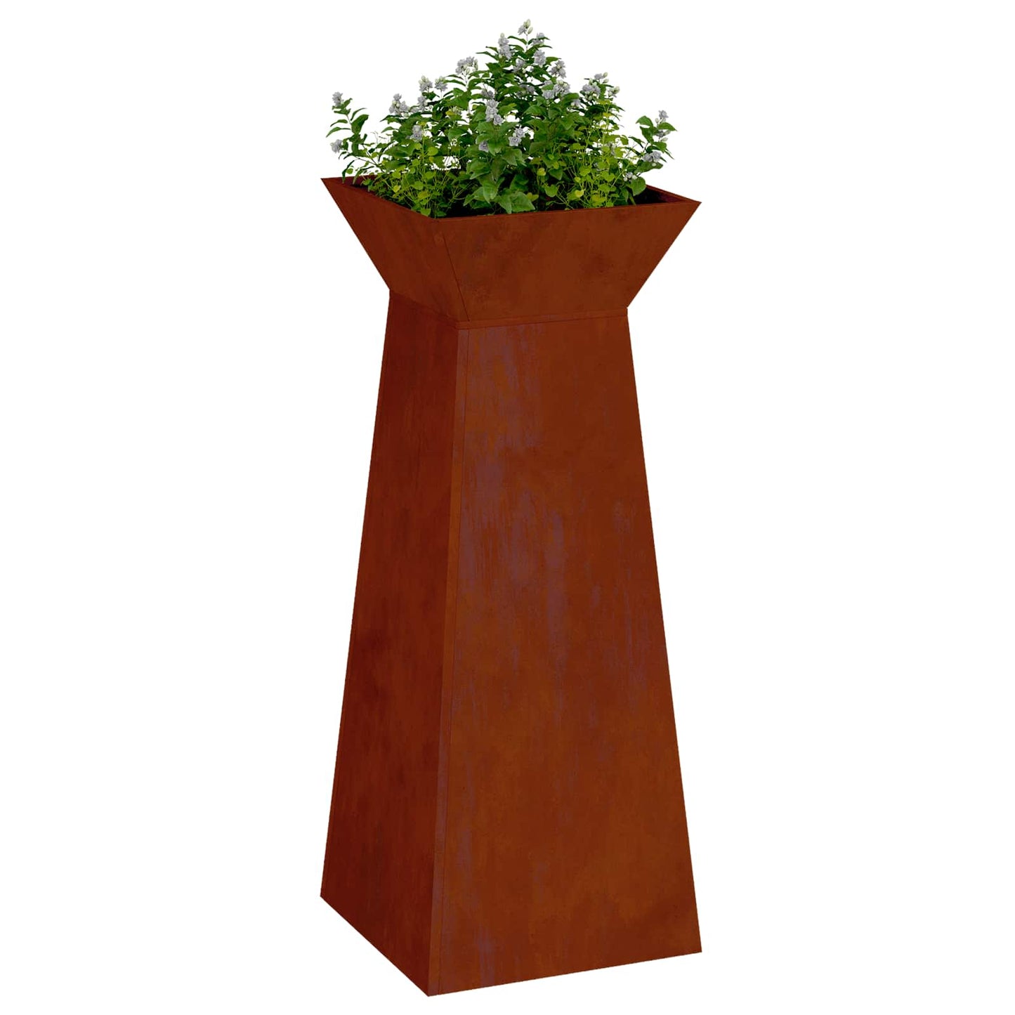Utomhus Blomkruka Metall Pelarkrukor 2 pcs Silver 40 x 40 x 100 cm