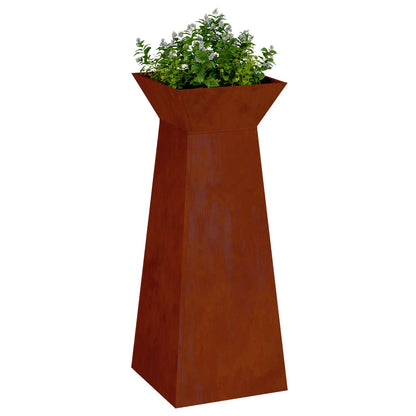 Utomhus Blomkruka Metall Pelarkrukor 2 pcs Silver 40 x 40 x 100 cm