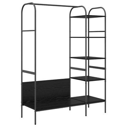 Hallmöbler Klädhängare med hylla Svart 120 x 44 x 160 cm