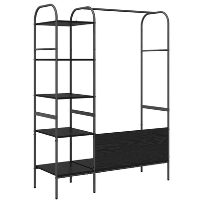 Hallmöbler Klädhängare med hylla Svart 120 x 44 x 160 cm