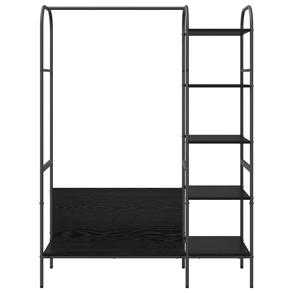 Hallmöbler Klädhängare med hylla Svart 120 x 44 x 160 cm