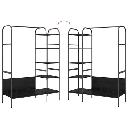 Hallmöbler Klädhängare med hylla Svart 120 x 44 x 160 cm