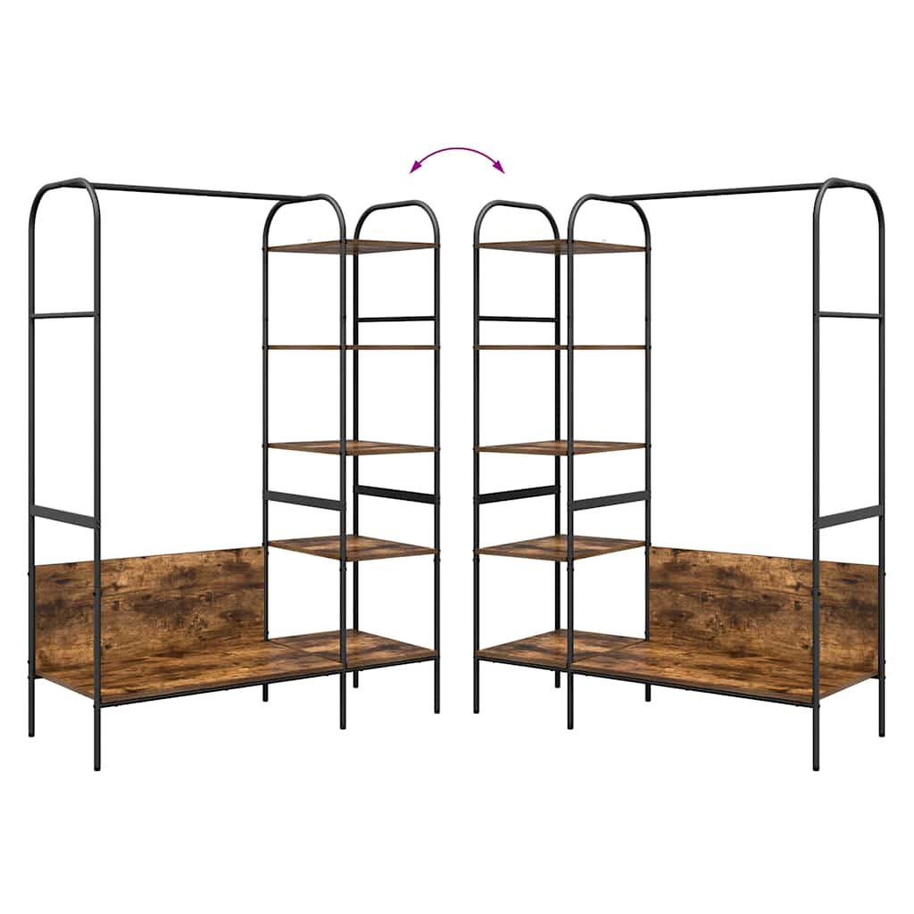 Hallmöbler Klädhängare med hylla Brun 120 x 44 x 160 cm