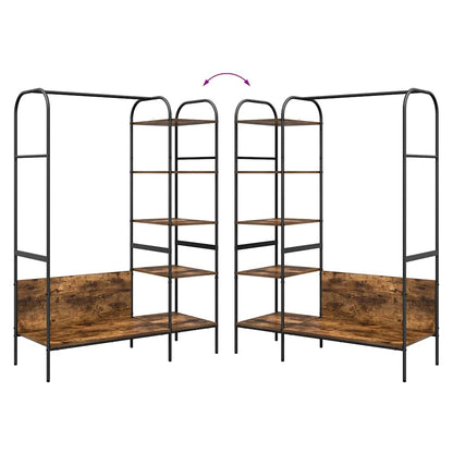 Hallmöbler Klädhängare med hylla Brun 120 x 44 x 160 cm