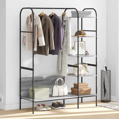 Hallmöbler Klädhängare med hylla Grå 120 x 44 x 160 cm