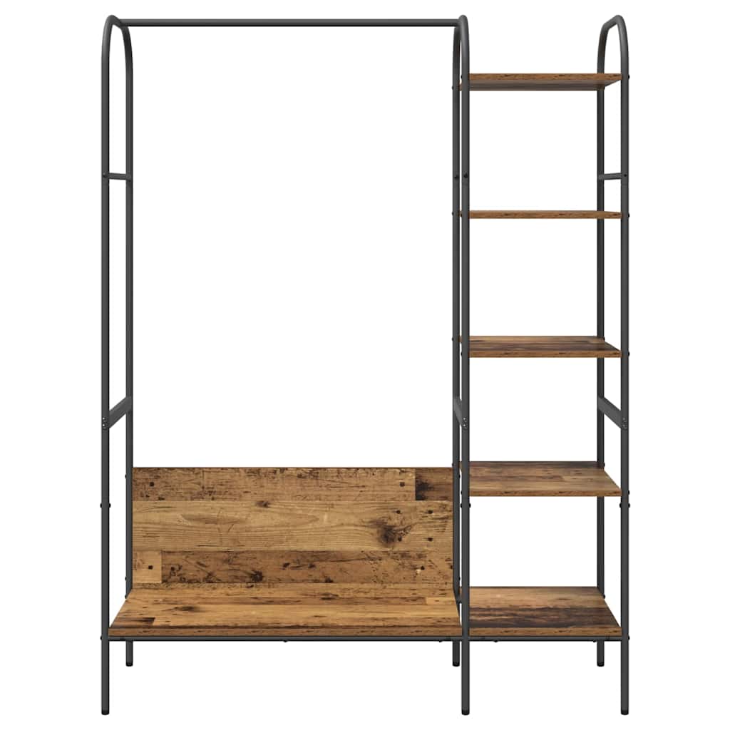 Hallmöbler Klädhängare med hylla Brun 120 x 44 x 160 cm