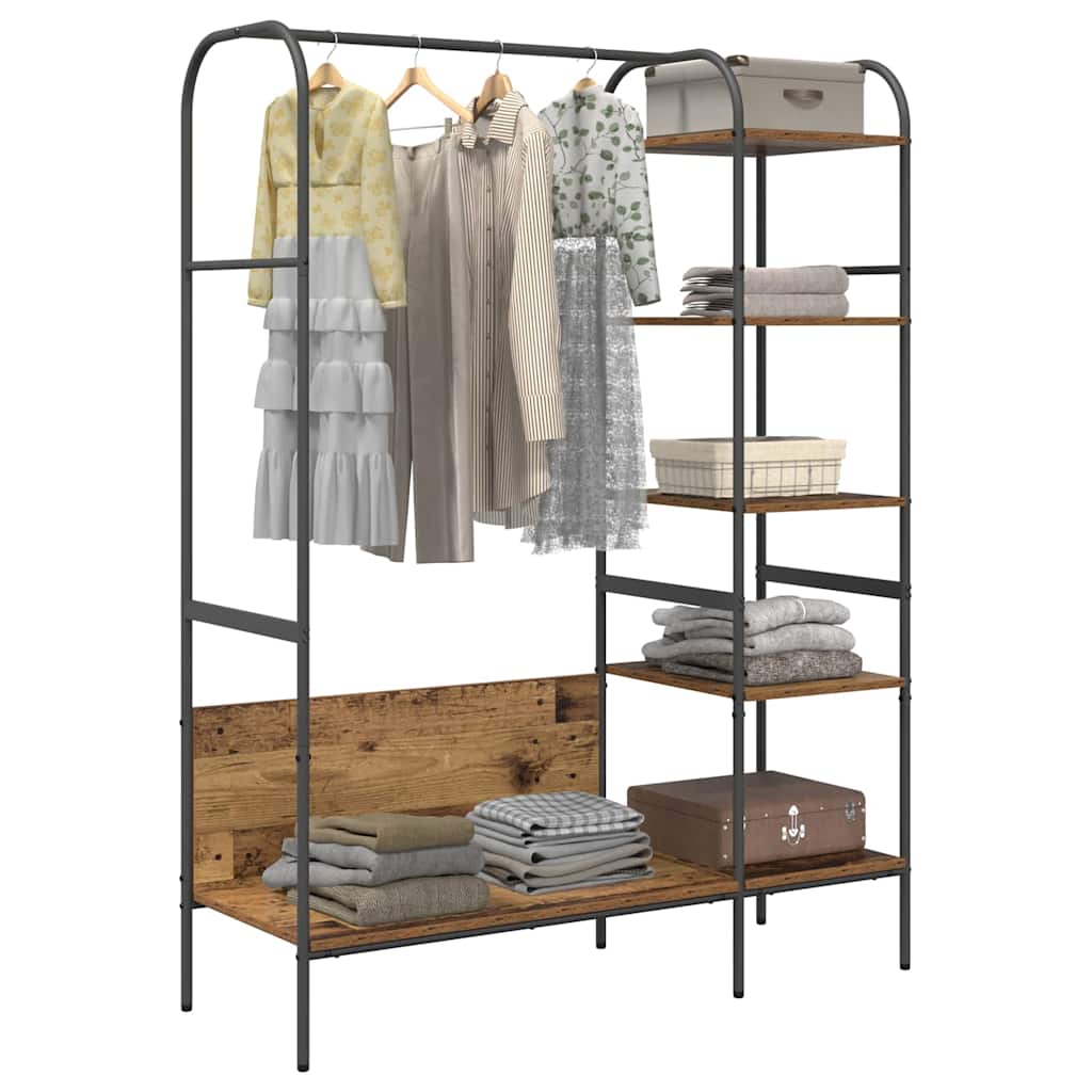 Hallmöbler Klädhängare med hylla Brun 120 x 44 x 160 cm