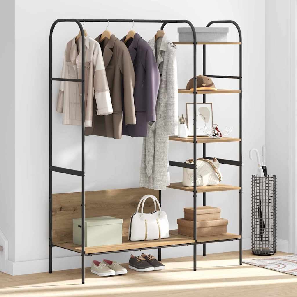 Hallmöbler Klädhängare med hylla Beige 120 x 44 x 160 cm