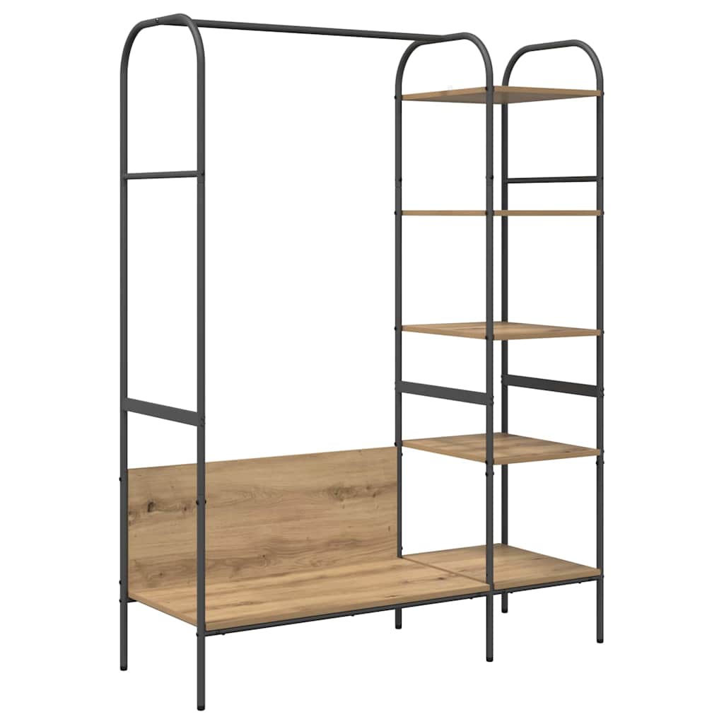 Hallmöbler Klädhängare med hylla Beige 120 x 44 x 160 cm