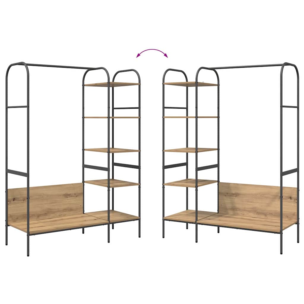 Hallmöbler Klädhängare med hylla Beige 120 x 44 x 160 cm