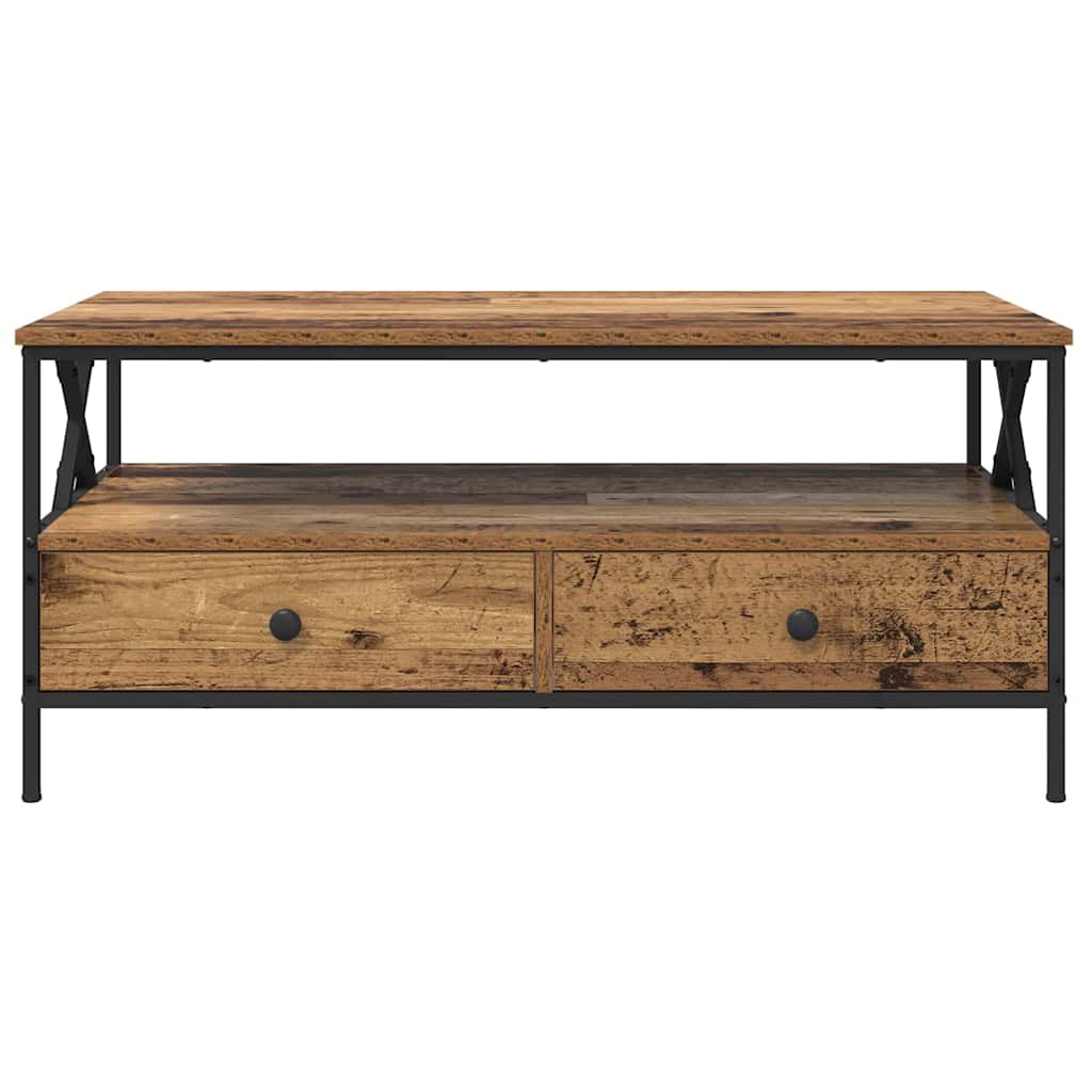 Soffbord Åldrat Trä 100 x 51 x 45 cm